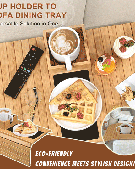 Bamboo Cup Holder Tray