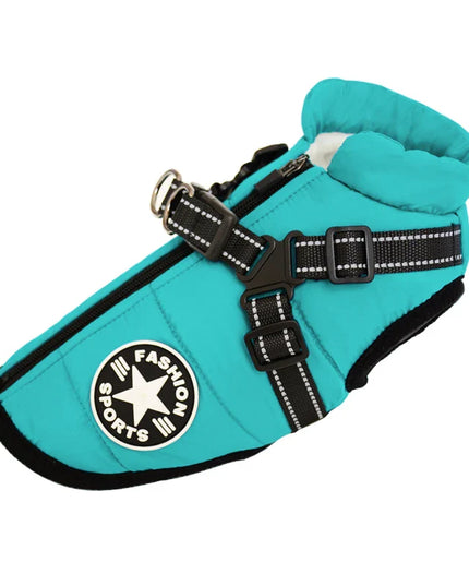 Waterproof Dog Jacket With Harness