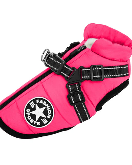 Waterproof Dog Jacket With Harness