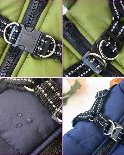 Waterproof Dog Jacket With Harness