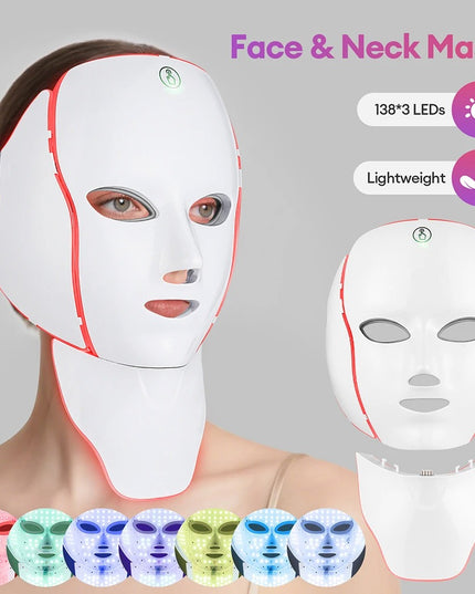 Wireless 7 Colour LED Face & Neck Mask