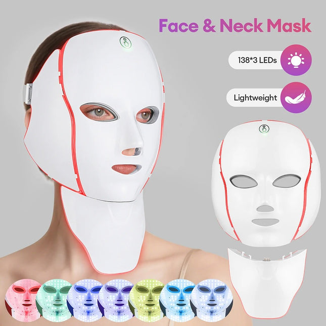 Wireless 7 Colour LED Face & Neck Mask